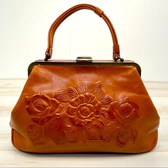 Patricia Nash Handbags - Patricia Nash Tooled Rose Satchel Leather